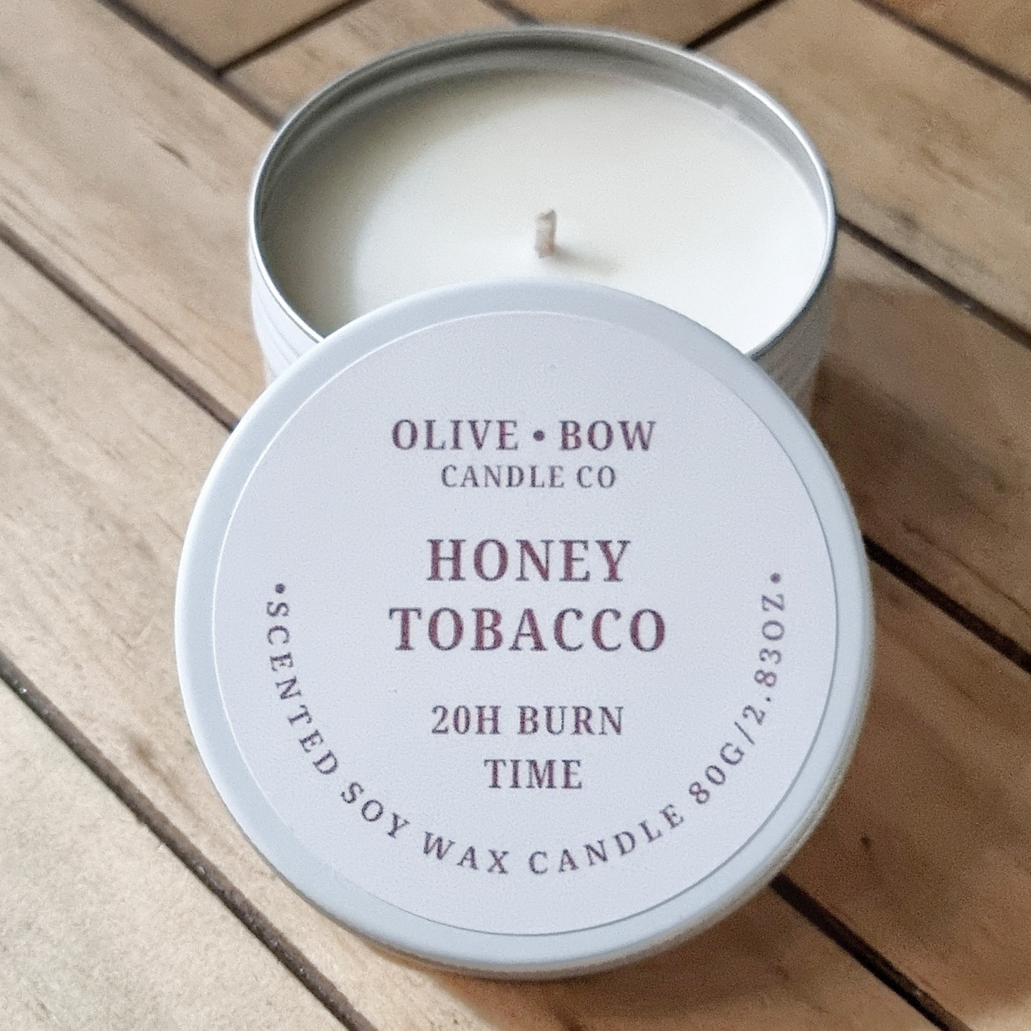 Honey Tobacco Soy wax  Candle 80g