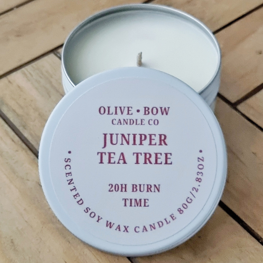 Juniper tea tree Soy wax Candle 80g