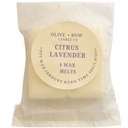 Citrus Lavender Soy Wax Melts 4 pack